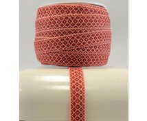 RIBBON 12MM ORANGEWHITE 25m/roll