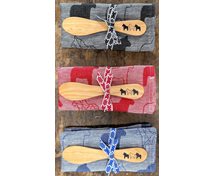 SET TOWEL 50X34CM AND KNIFE HORSE