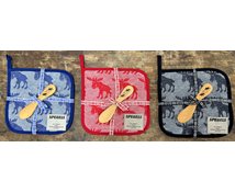 GIFT BOX  HOTPAD/KNIFE MOOSE
