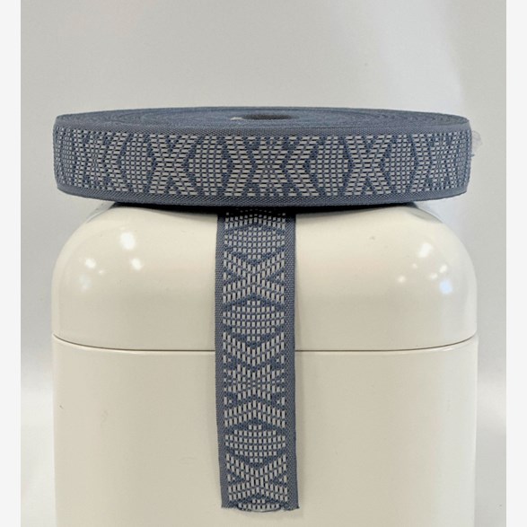 RIBBON REFLEX 22MM SILVERDARKGREY 25m/roll