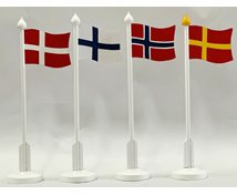FLAG 32CM WOOD