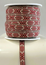 RIBBON 9MM DARKRED.NAT.GREEN 25m/roll