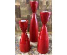 BOBIN CANDLEHOLDER RED