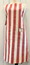 APRON W.POCKETS STRIPE BEIGE/RED