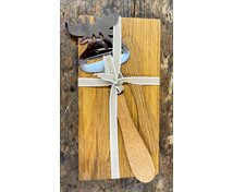 CHEESETRAY OAK KNIFE SLICER MOOSE W.RIBBON
