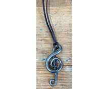 HANDWR.G-NOTE CHARM W.LEATHER RIBBON