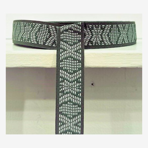 RIBBON 22MM REFLEX SILVER/DARKGREEN25m/roll
