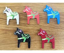 DALAHORSE W.MAGNET 7CM WITH DECOR