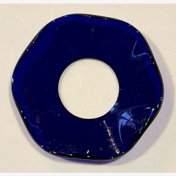 BOBECHE 55MM BLUE GLASS WAVE