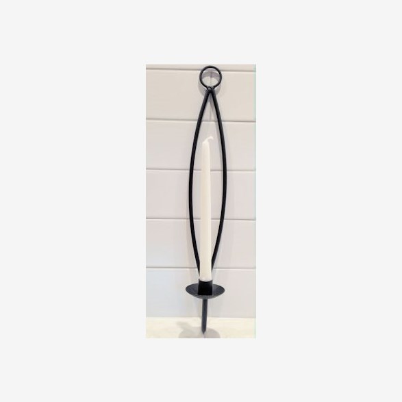 SMIDESLAMPETT BÅGAR 55CM SVART