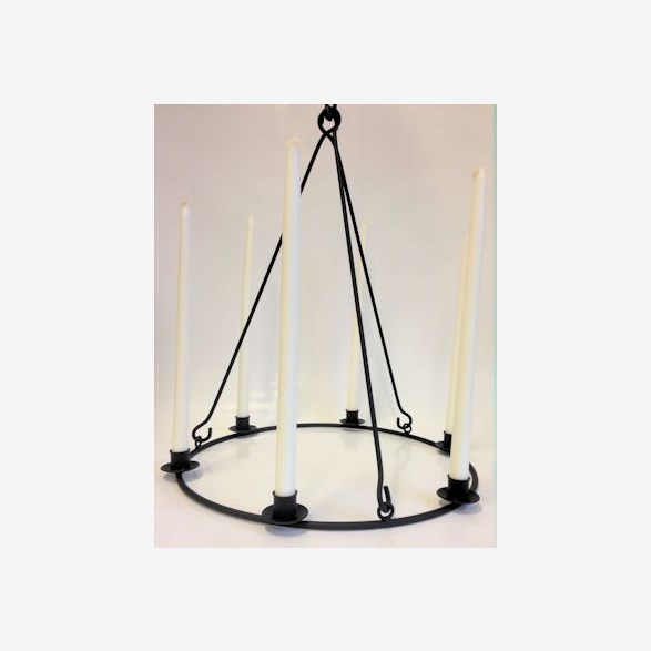 6-LJUSRING D.45CM 4 KROK/LÄNK  SVART