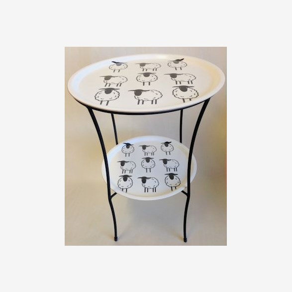 TRAY TABLE H.52/D.37CM BLACK IRON(TRAYS ARE NOT INCLUDED)
