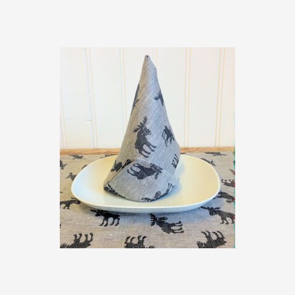 NAPKIN 45X45CM BL.MOOSE WHITE 2-P