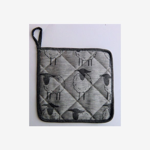 GRYTLAPP 21X21CM SV.FÅR/VIT