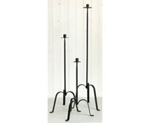 FLOOR CANDLEHOLDER 3-FOOT BLACK