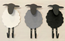 WALLHOOK SHEEP WITH 2 HOOKS