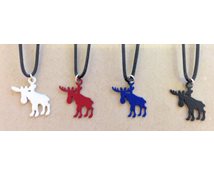 CHARM MOOSE WITH LEATRHER RIBBON 22MM