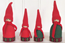 SANTA W.RED SCARF 12CM REDRED