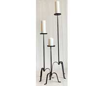 BLOCK CANDLEHOLDER 3-FOOT BLACK
