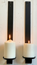 WALL BLOCK CANDLEHOLDER 58CM BLACK