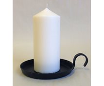 BLOCKCANDLEHOLDER W.HANDLE D.13CM BLACK