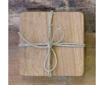 COASTERS 100X100X5MM OAK 4-PACK