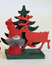 TOMTE RÖD M.REN/GRAN 10CM