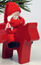 SANTAGIRL ON HORSE 8CM RED