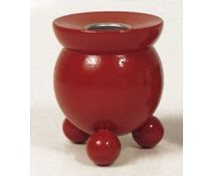 BOWLCANDLEHOLDER 70MM RED