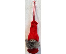 TOMTE HÄNG.RÖD M.RÖD LUVA 5CM