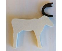 REINDEER W.MAGNET 90MM WHITE