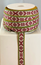 RIBBON 15MM LEKSAND BURG/WHITE
