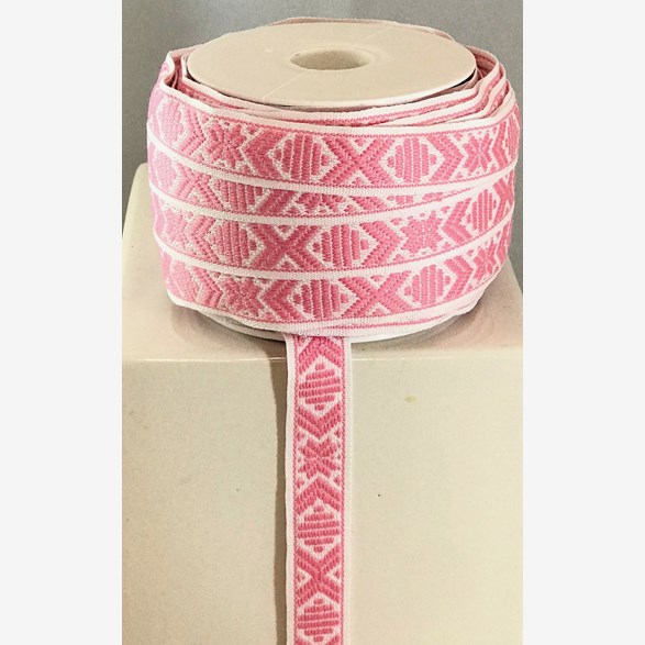 RIBBON 15MM PINKWHITE