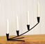 4-LJUSSTAKE KONKAV 40CM SVART