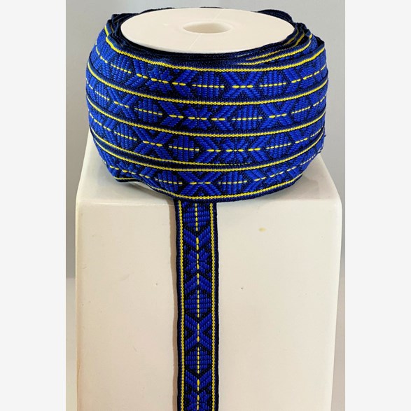 RIBBON 15MM BLUEBLUEYELLOW 25m/roll