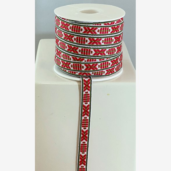 RIBBON 9MM RED/WHITE