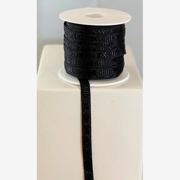 RIBBON 9MM BLACKBLACK 25m/roll