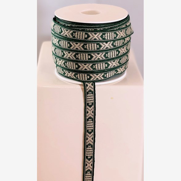 RIBBON 9MM BEIGED.GREEN 25m/roll