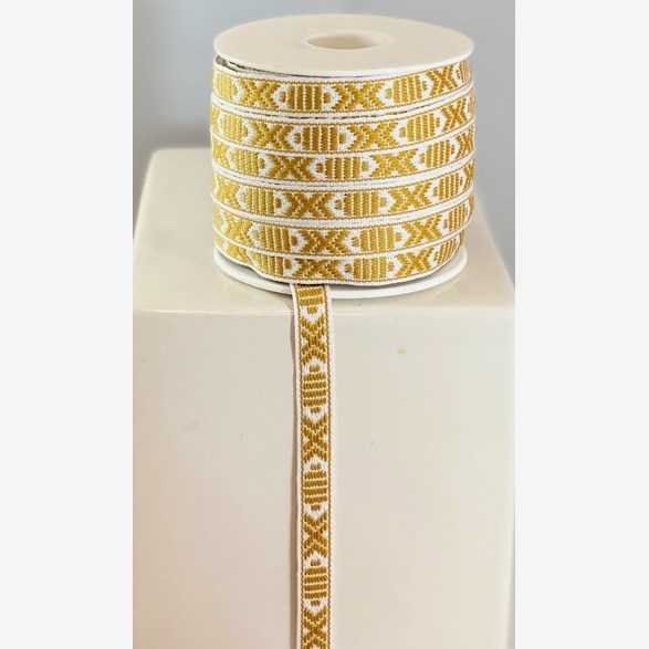 RIBBON 9MM LIONYELLOWWHITE 25m/roll