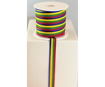 RIBBON 12MM RED/GREEN/YELLOW/BLU