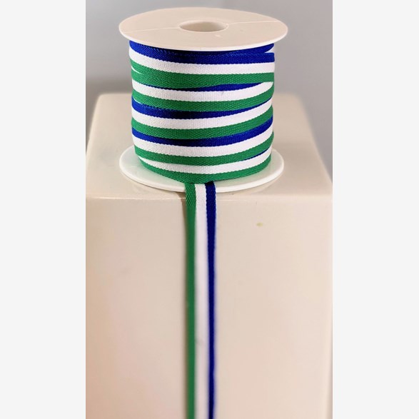 RIBBON 12MM BLUE/GREY/GREEN