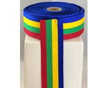 RIBBON 40MM REDGREENBLUEYELLOW