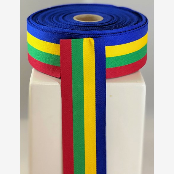 SAMEBAND 40MM RÖDGRÖNBLÅGUL 25m/rulle