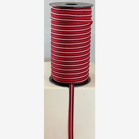 RIBBON 7 MM REDWHITEBLACK