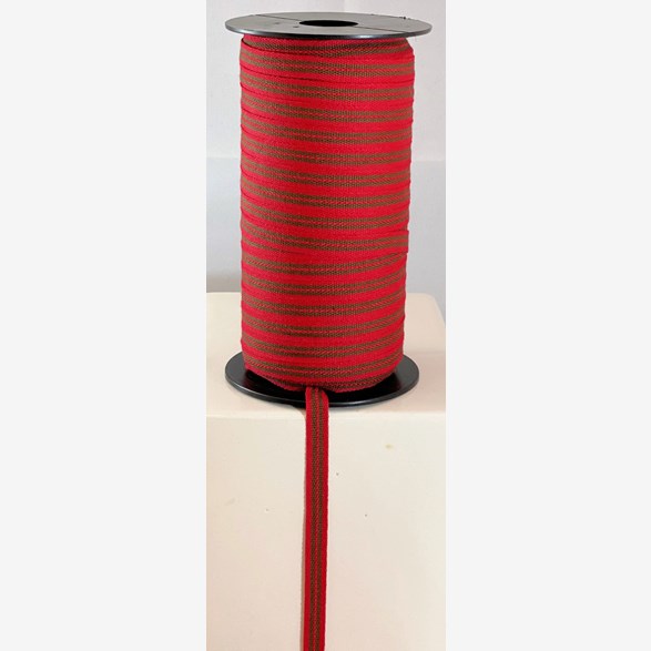 RIBBON 7MM REDGREEN