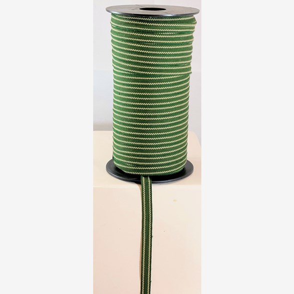 RIBBON 7MM GREEN/NATUR