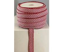 RIBBON 12MM WHITERED GOOSEEYE
