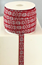 RIBBON 11MM HEART BEIGERED 25m/roll