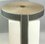 RIBBON 25MM SQUARE NAT/BLACK