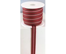 BAND 12MM RÖDGRÖNVIT 25m/rulle